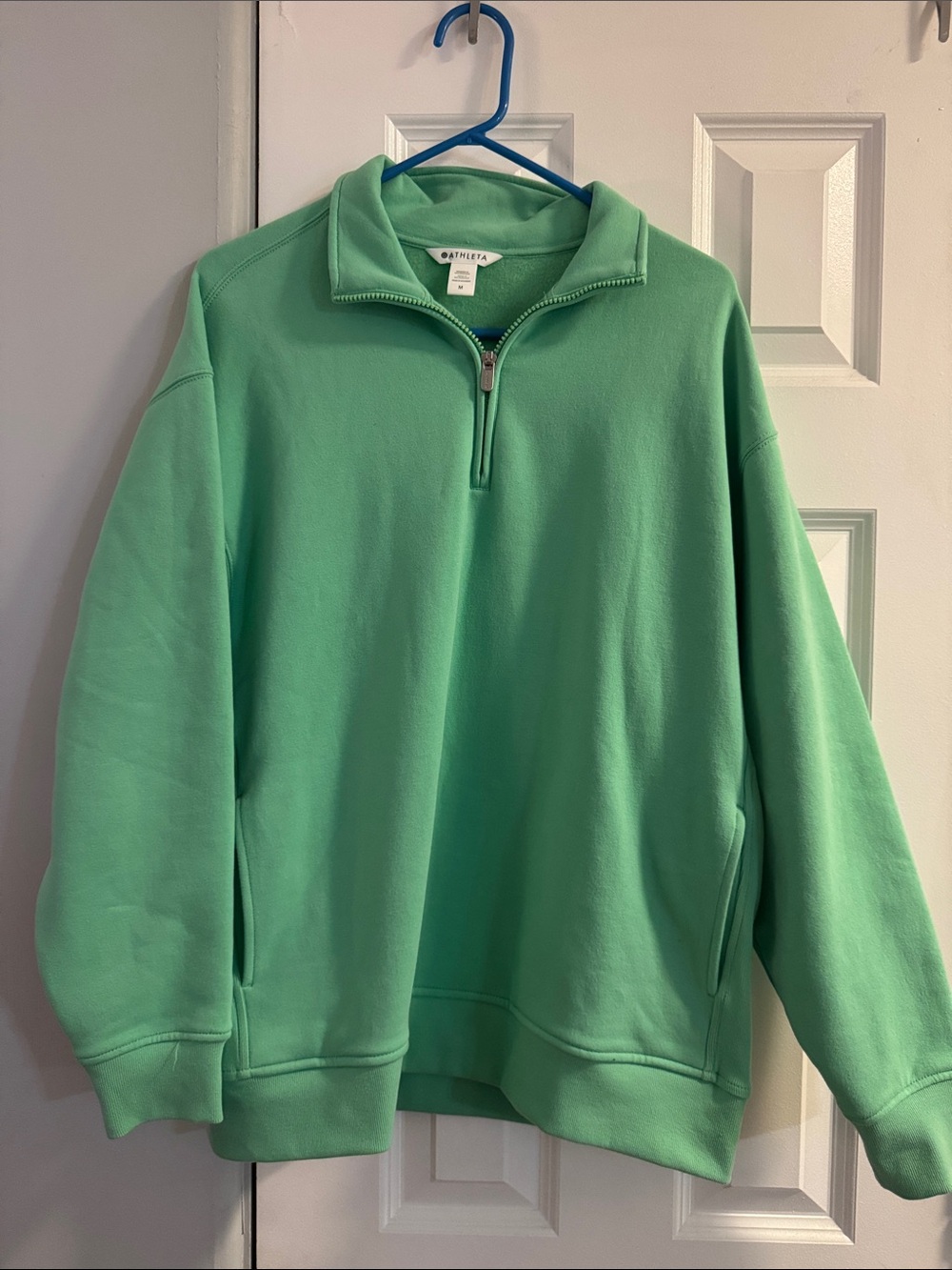 Athleta Mint Forever Fleece 1/4 Zip